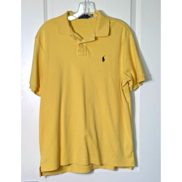 Polo Ralph Lauren Blue Label Beekman Yellow Polo Mens Medium - Picture 2 of 11